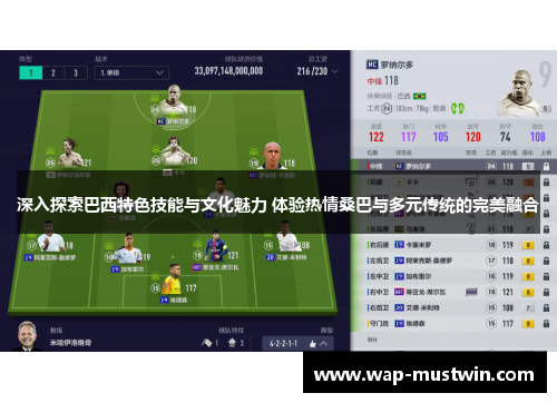 深入探索巴西特色技能与文化魅力 体验热情桑巴与多元传统的完美融合